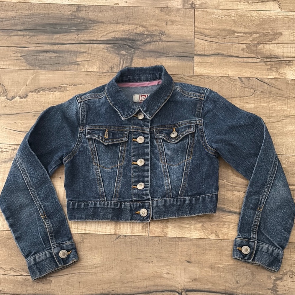 Lei Lauren Cropped Jean Jacket Medium